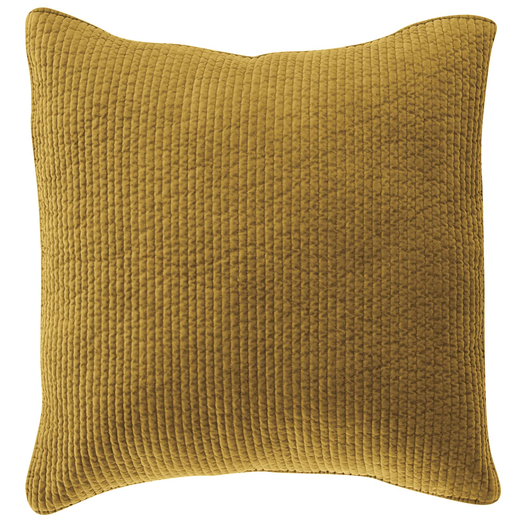 Kobie Stonewashed Cotton Quilted Modern Rustic 1 Piece Pillow Sham, Tuscan, Euro