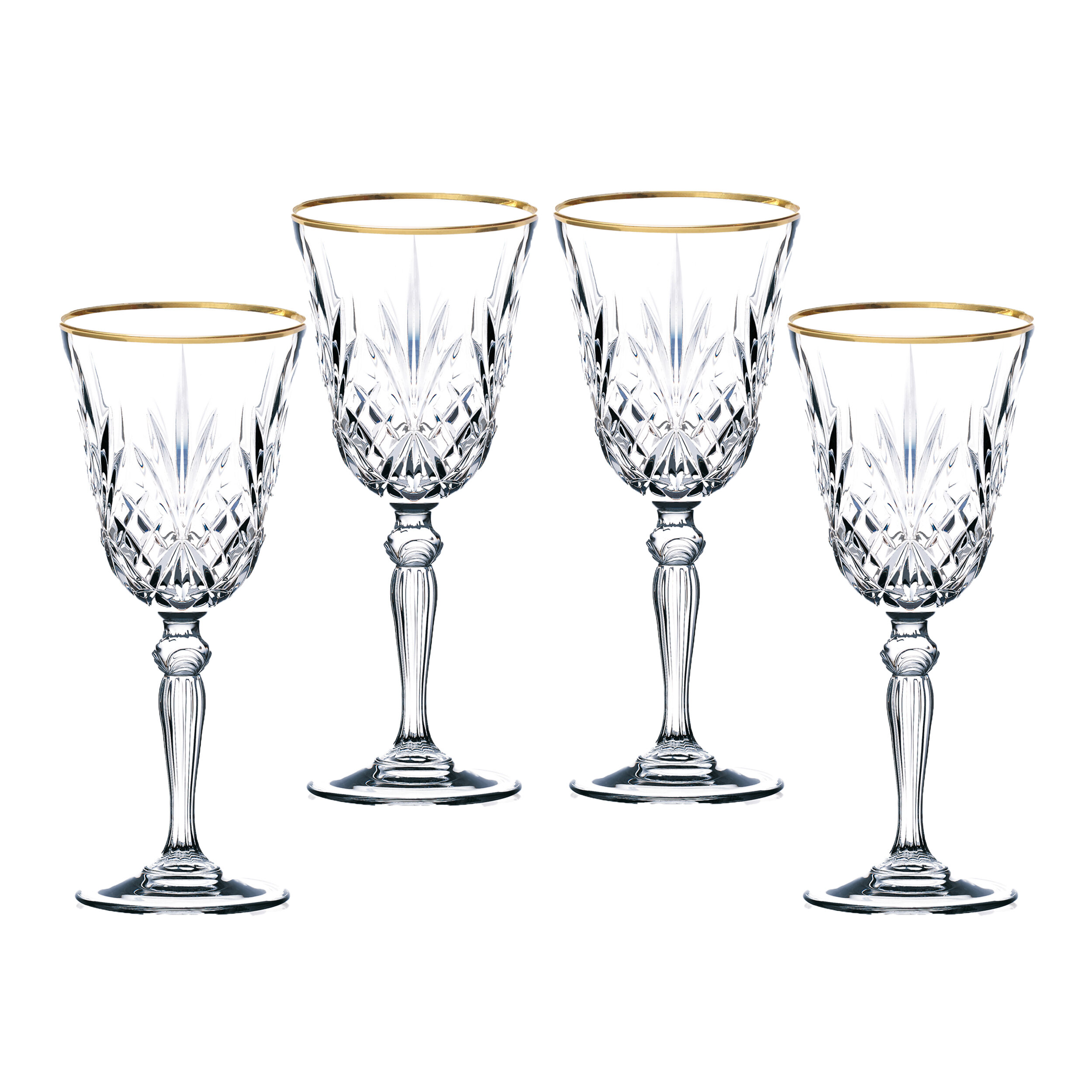 Ashlyn Ashford 11 oz. Crystal Glassware Set (Set of 4) Rosdorf Park