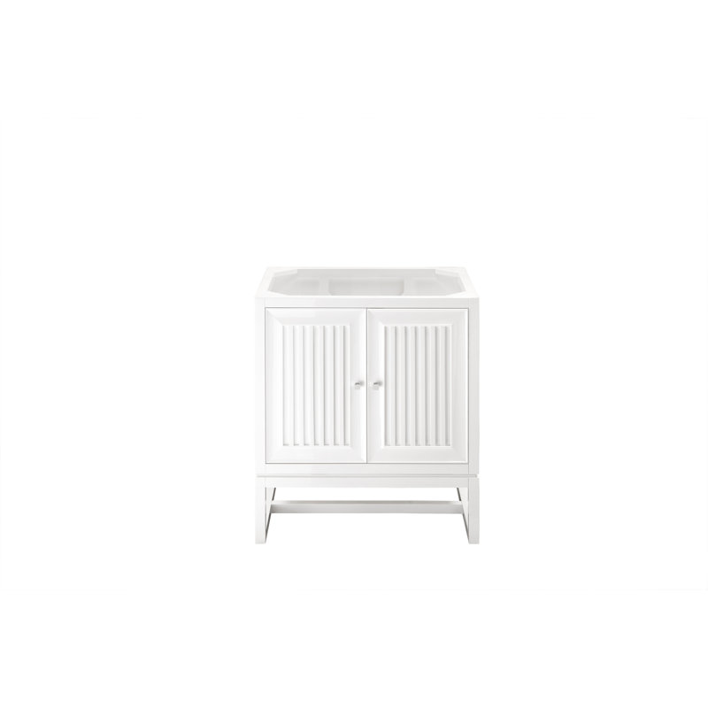 Base de meuble-lavabo simple l 30 po Athens, Blanc lustré