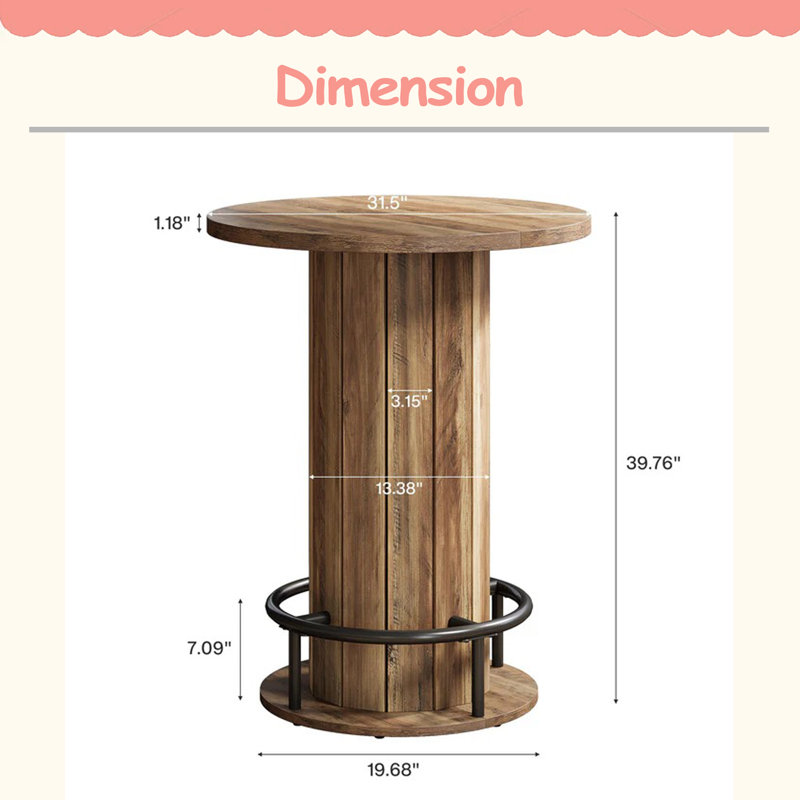 Petite table de réunion, Brun rustique