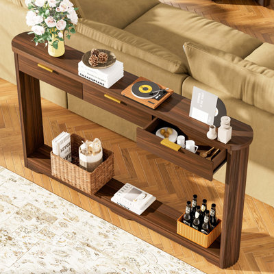 Console avec tiroirs à motif ondulé