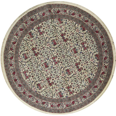 Wool Oriental Area Rug in Ivory