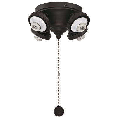Ceiling Fan 4 Light Fitter - Dark Bronze