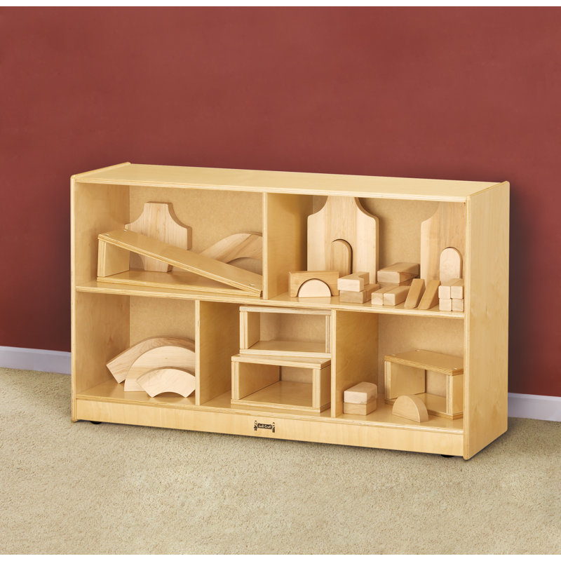 Kids Natural Wood Super-Sized Mobile Storage Unit