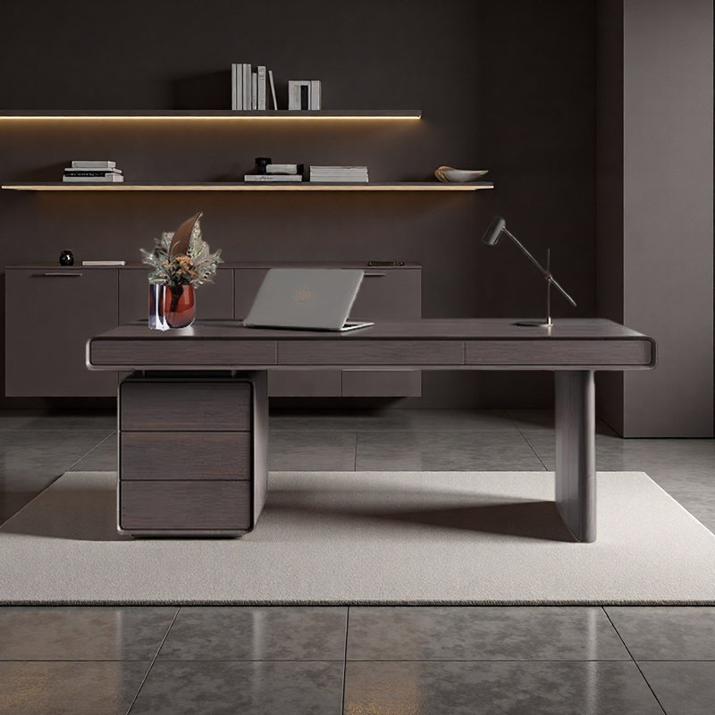 Bureau moderne en bois massif italien: design épuré, H 29,5 po x l 78,7 po x P 27,6 po