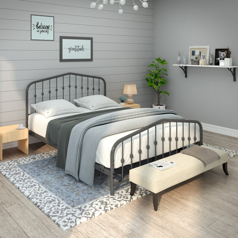 13'' Bed Frame, Full, Silver