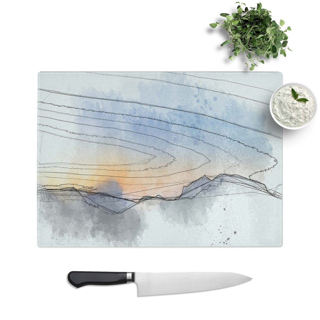 Glass Mountain Range in Spain in Abstract Chopping Board