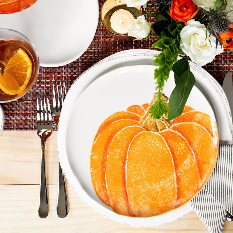 Pumpkins Handmade Earthenware Salad/Dessert Plate