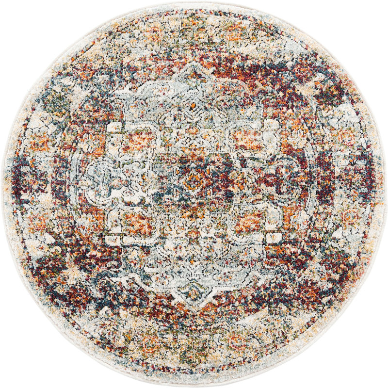 Mekalah Oriental Indoor Rug, Round 3'3"