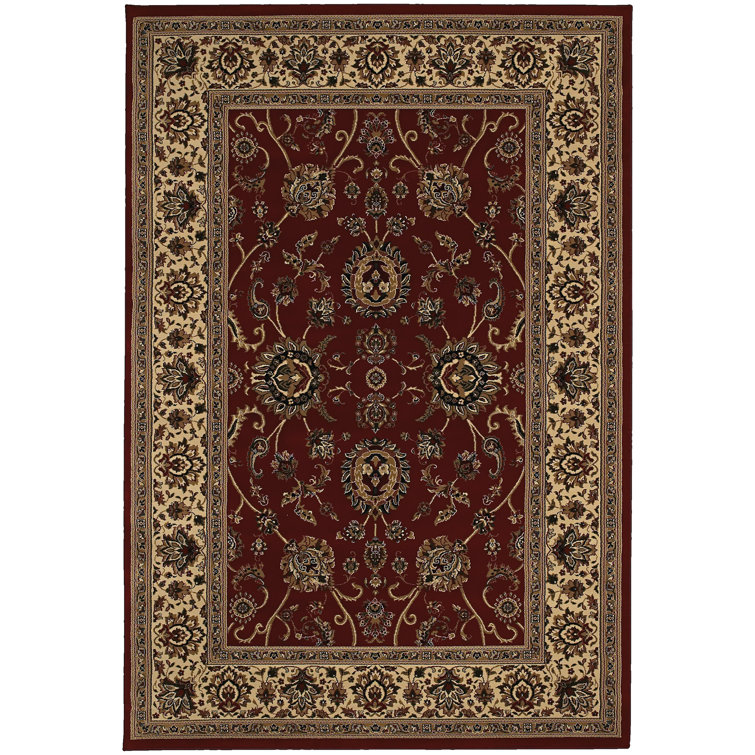 Tapis oriental rouge / ivoire Shelburne