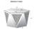 Mirrored Coffee Table with Crushed Diamond, Luxury Hexagon Silver Coffee Table for Living Room, No Assembly