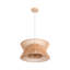 Lustre cylindrique de style campagne moderne à 3 lumières de 18 po avec bois massif Arba pour salle à manger Arba-1866210965
