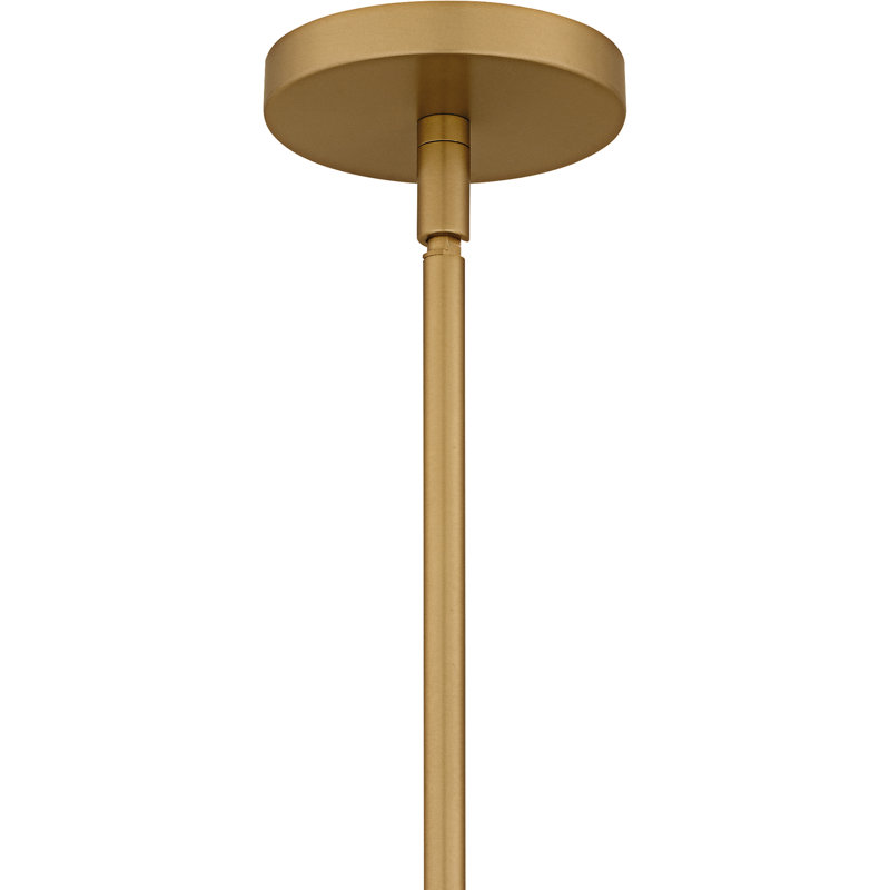 Lumi Brushed Weathered Pendant, 14" H x 24" W x 24" D, Brass Gold, 3