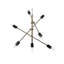 Milano 7 - Light Brass/Black Pendant
