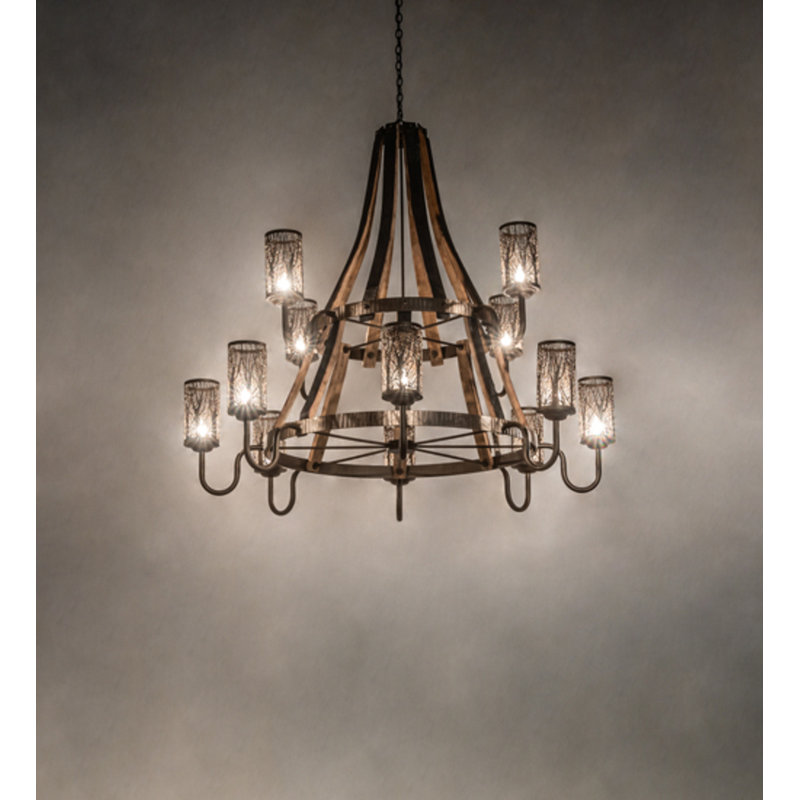 Barrel Stave 12 - Light Chandelier