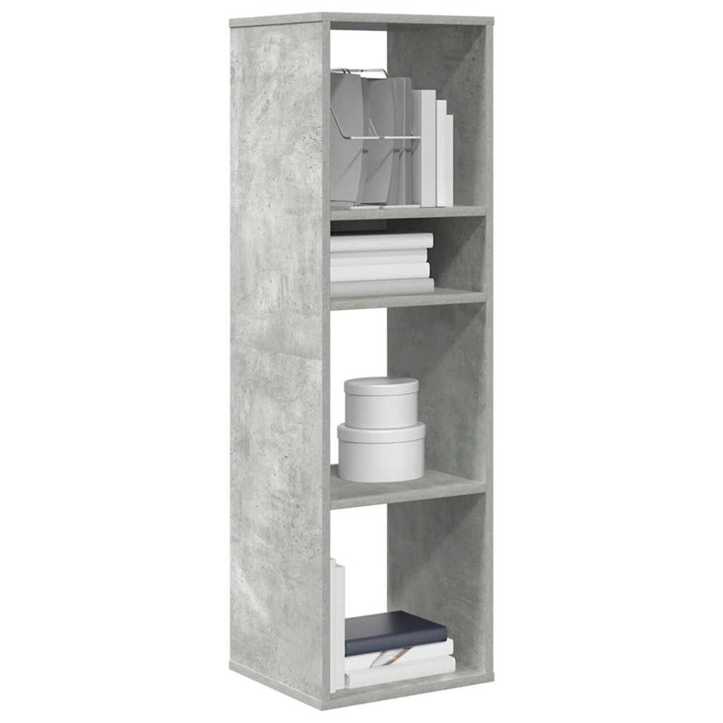 Adamsdale 34cm W Bookcase, Concrete Grey, (5 Shelves) 112cm H x 34 cm W x 31 cm D