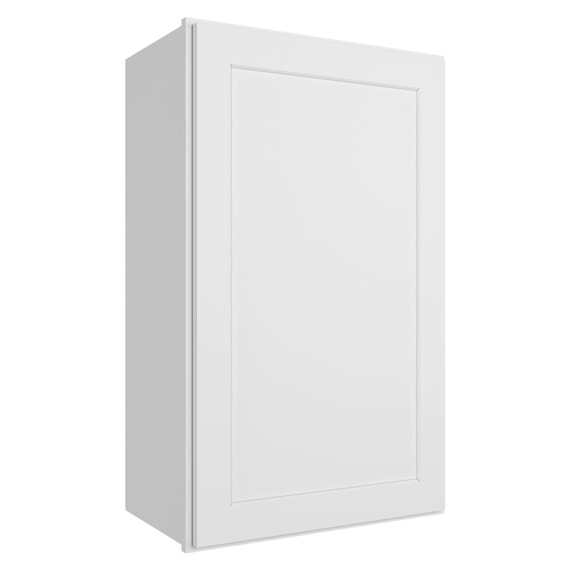Armoire murale avec 1 porte et 2 tablettes, Blanc shaker, L 18 po x H 30 po x P 12 po