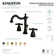 Kingston Brass Heritage Two-Handle 3-Hole Deck Mount Widespread Bathroom Faucet with Pop-Up Drain