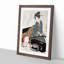 Woman with a Cat by Yashima Gakutei - Picture Frame Painting Print-55613028-55613029