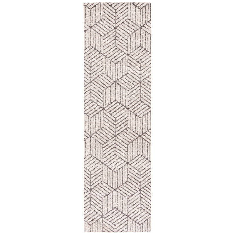 Tapis géométrique tissé à la main Kalea, Tapis de couloir 2 pi 3 po x 8 pi