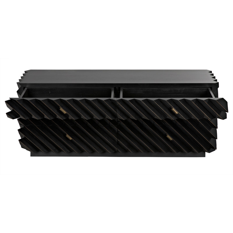 Hiaru 6 - Drawer Solid Wood Dresser