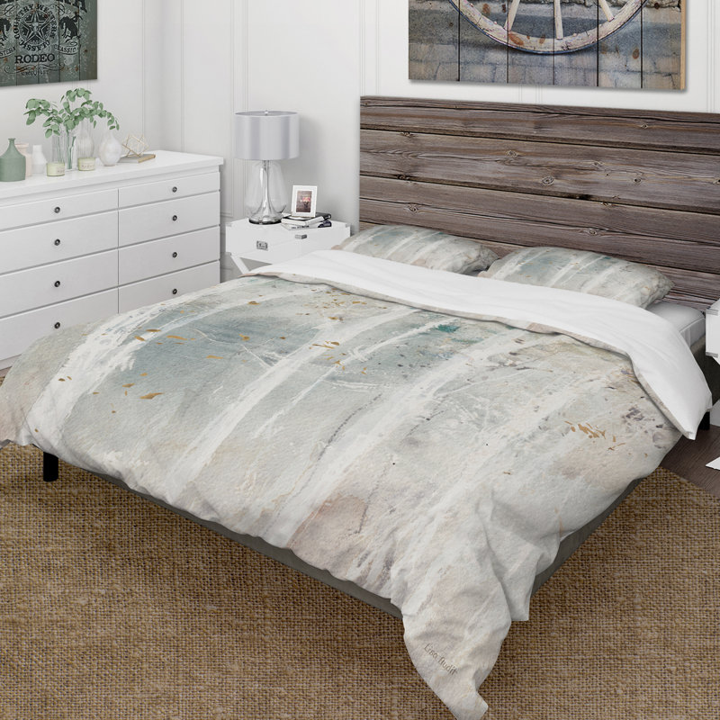 Floral Duvet Cover, Full/Queen Duvet Cover + 2 Shams