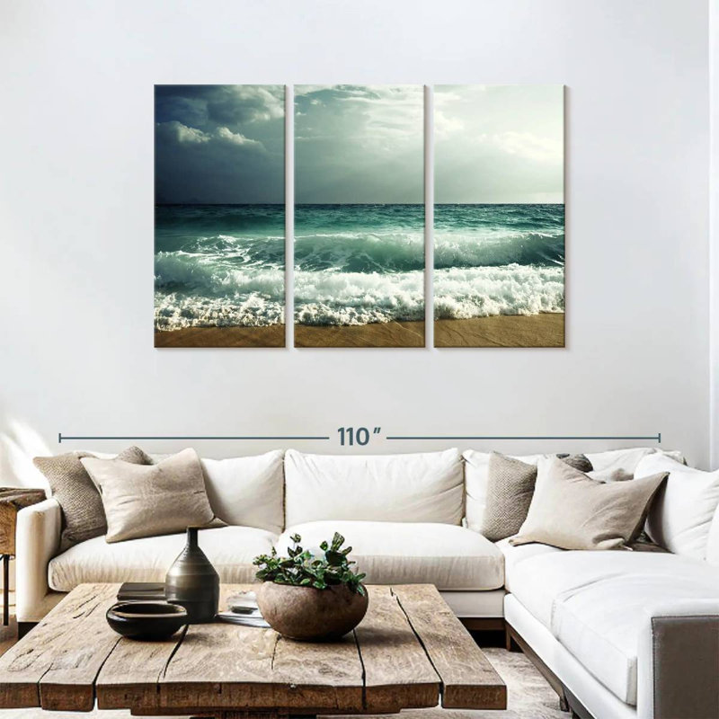 Gillard Dusky Ocean Wave, 48" H x 74" W