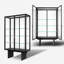 Bois noir massif + vitrines en verre trempé-120927943