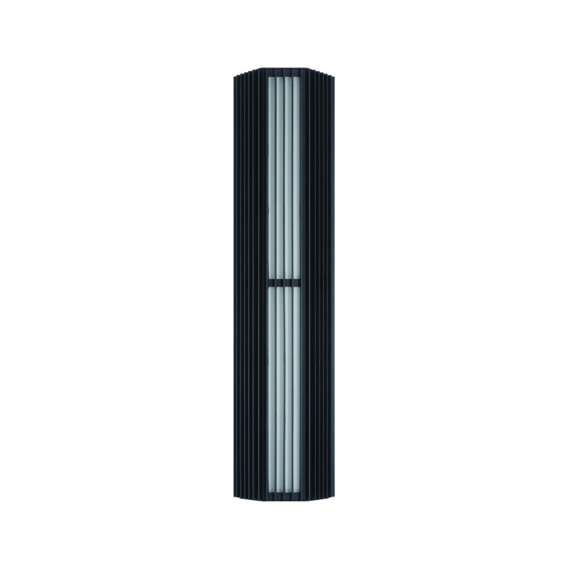 Extérieur, 24 po, noir sable, verre transparent, 24"