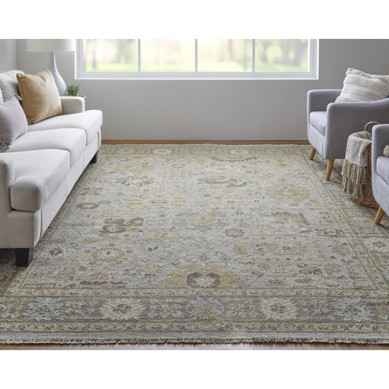 Corbitt Hand Knotted Wool Oriental Area Rug, Rectangle 5'6" x 8'6"