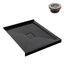 Base de douche 42 po x 34 po en acrylique noir brillant avec drain central, drain inclus-115227043