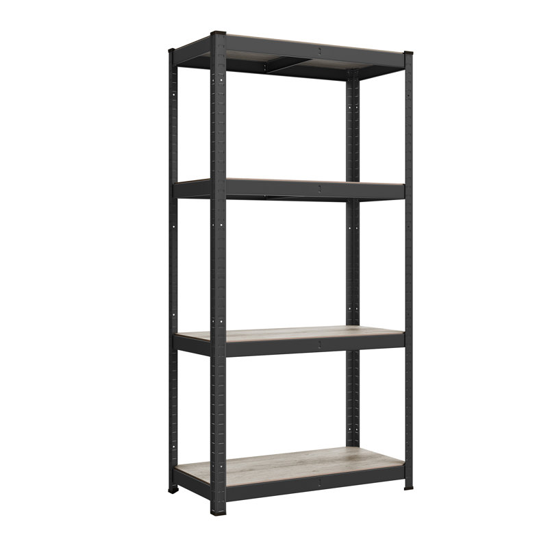 Agler 80cm W Steel Shelving Unit, Grey/Black
