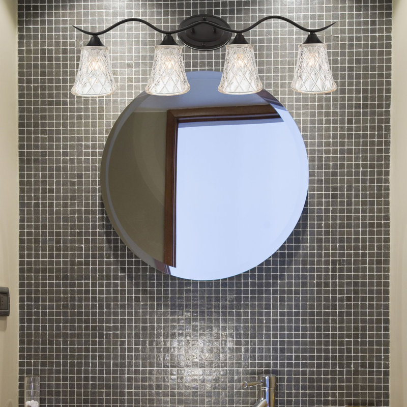 4 - Light Dimmable Vanity Light, Matte Black