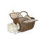 Wicker 2 Person Boat shaped Fitted Picnic Hamper Basket