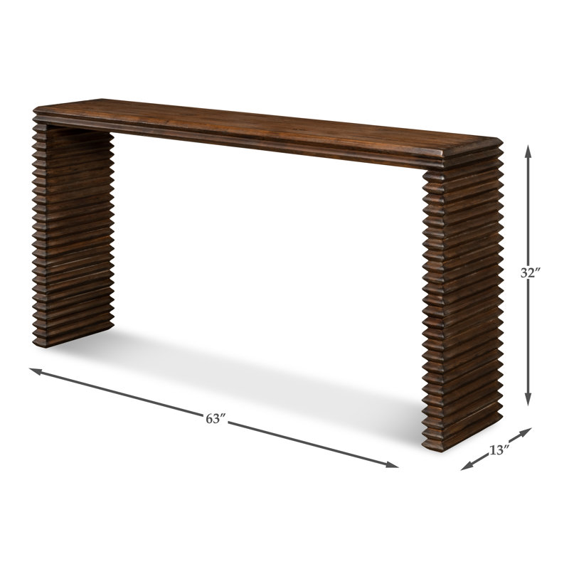 Stacked 63'' W Solid Wood Console Table