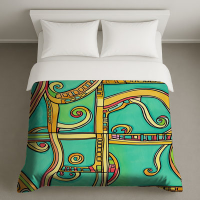 Housse de couette à motif abstrait
