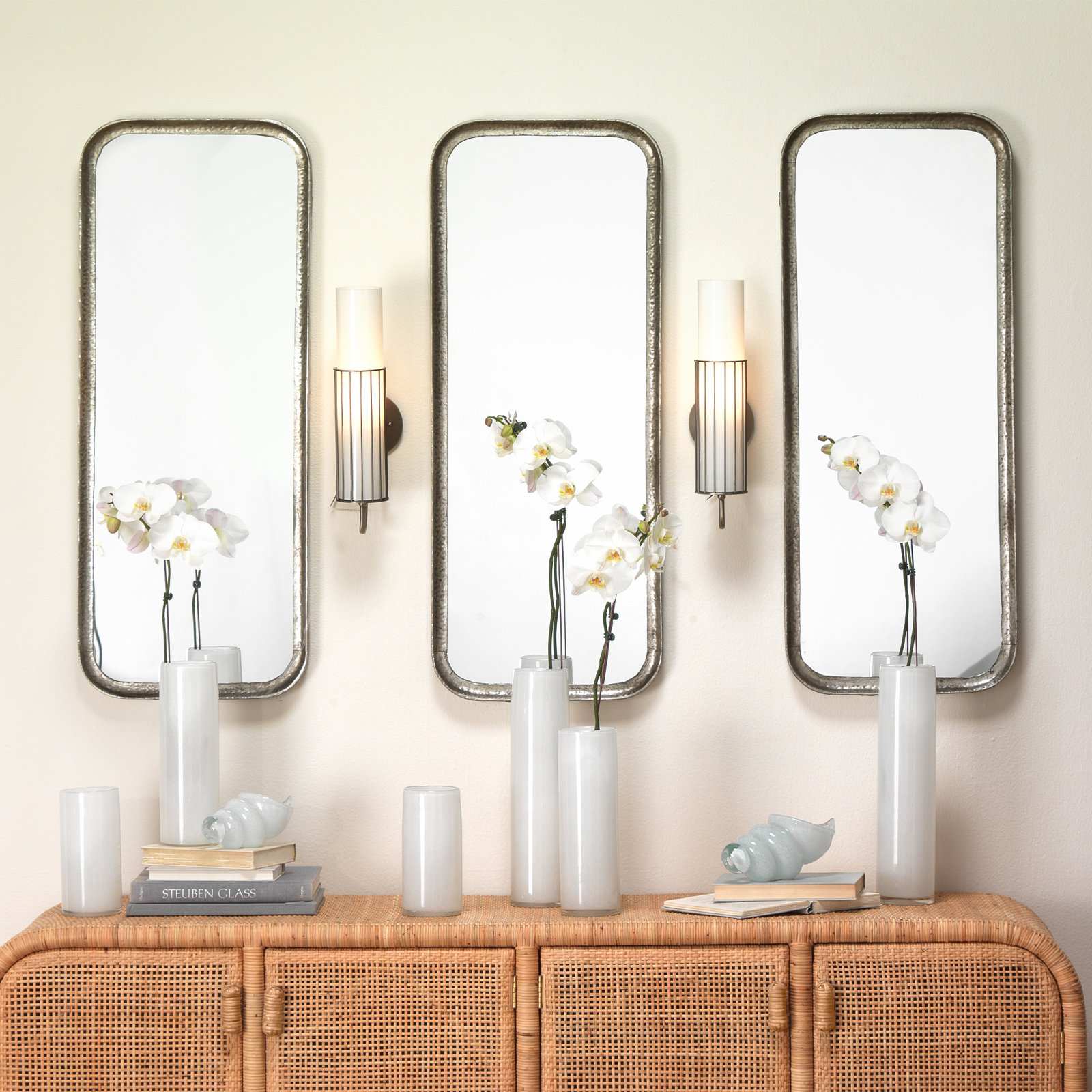 Full-Length Mirror, Silver Leaf, 39.5" x 15.75"