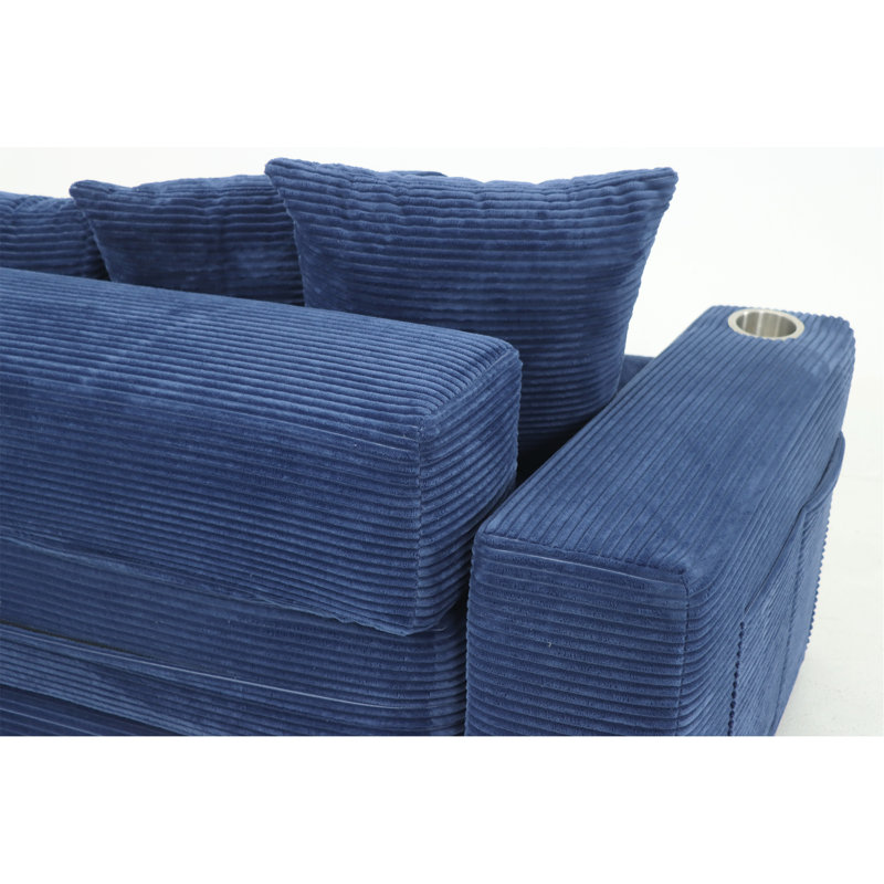 Canapé-lit pliant 76 po, Bleu