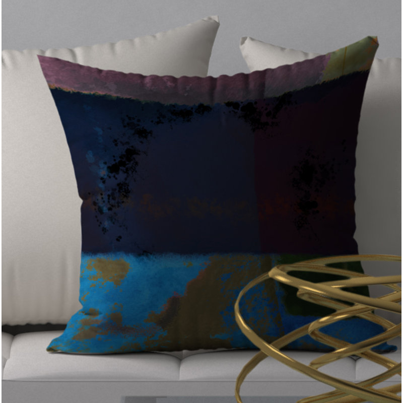 Abstract Reversible Throw Pillow, 24" x 24"