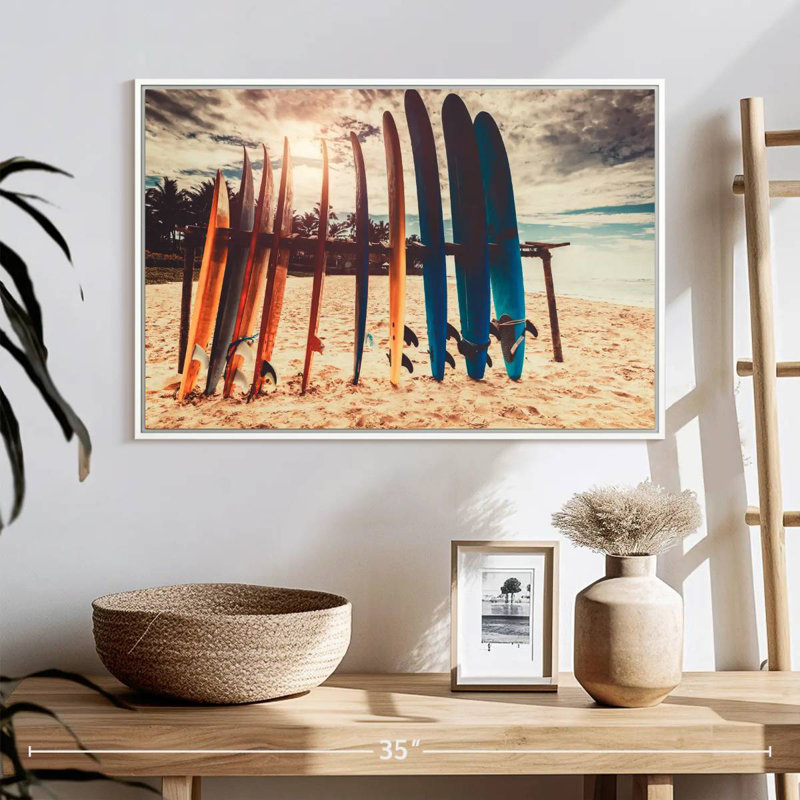 Support de planche de surf, 25 po x 17 po, Cadre flottant blanc