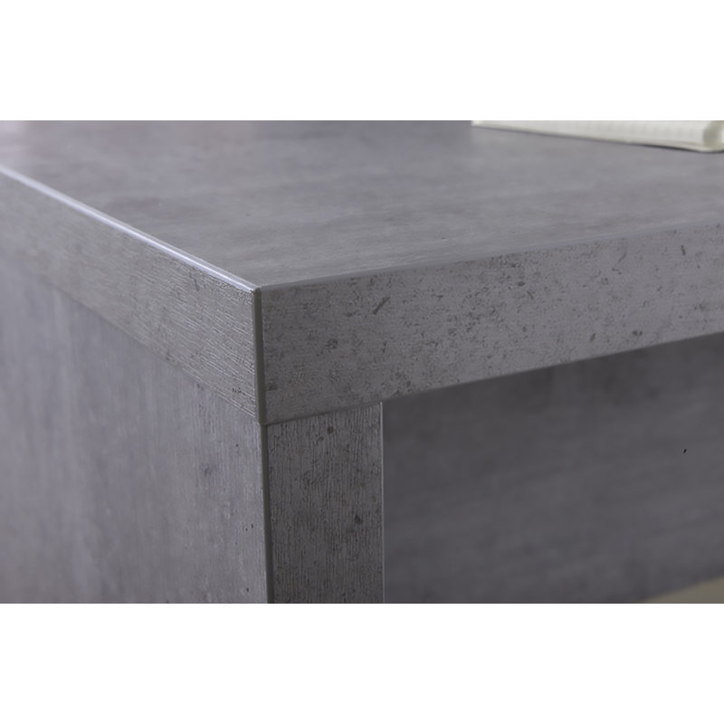 Pratico Writing Desk, 74cm H x 140cm W x 69cm D, Grey