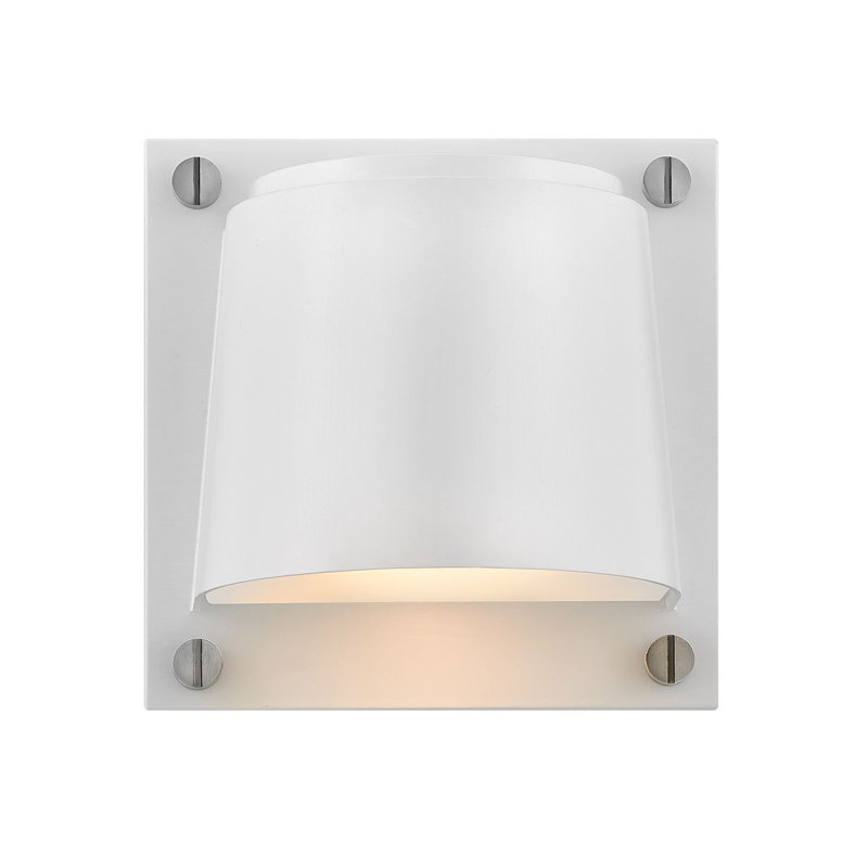Annys 16.5cm H Outdoor Armed Sconce, Satin White