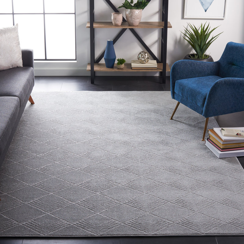 Motif et tapis uni 414 gris, Rectangulaire 9 pi x 13 pi