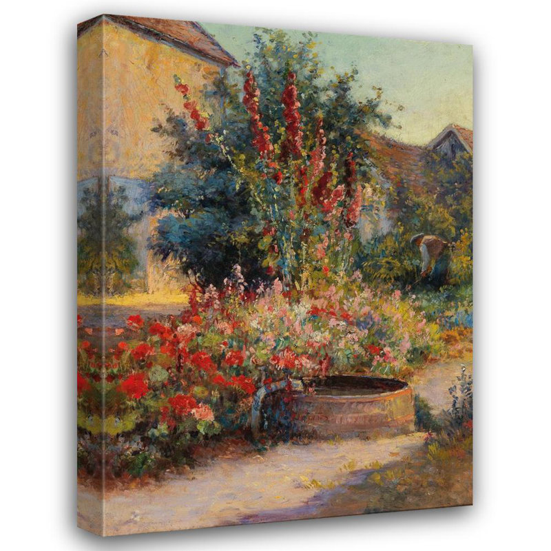 «Garden in Brioni» par Hugo Charlemont - Toile tendue avec châssis, H 24 po x l 17 po