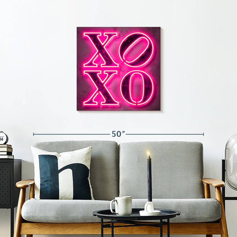 Glowing Xoxo, 24" H x 24" W