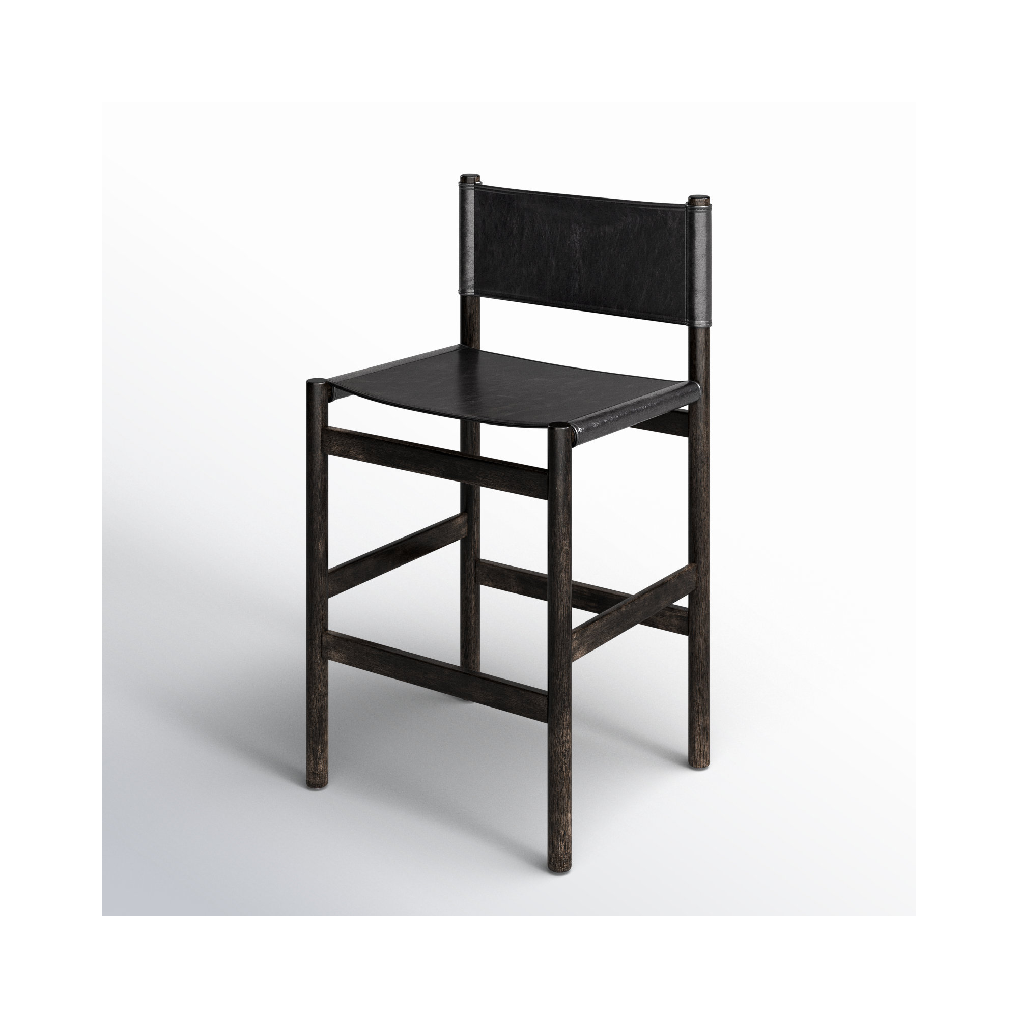 Matisse Counter & Bar Stool, Black, Vintage Natural, Bar Stool (30.5" Seat Height)