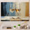 Essence de champagne blanc et bleu - Champagne, art mural