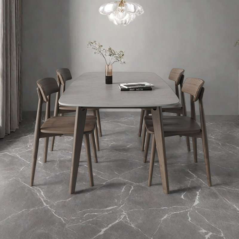 Modern minimalist dining table, 29.53 x 62.99"L x 35.43"W