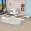 Lit simple en forme de L avec lit gigogne simple et tiroirs de rangement-641111843
