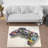 Non Woven Soft Type Printed Rug Featuring an Intricate Geometric Design in Vibrant Shades of Ideal for Enhancing Any Living or Work Space-126286469